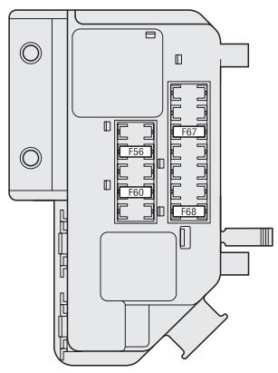 Skrzynka bezpieczników w komorze bagażnika (opcjonalnie) w Fiat Bravo (2007-2014)